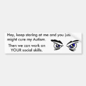 Autism/KeepStaring Bumpersticker (Voorkant)