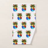 Autism Kerstmis Bauble Bad Handdoek (Handdoek)