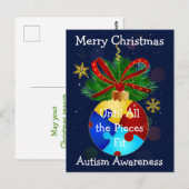 Autism Kerstmis Bauble Briefkaart (Voorkant / Achterkant)