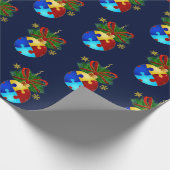 Autism Kerstmis Bauble Cadeaupapier (Hoek)