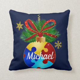 Autism Kerstmis Bauble Kussen