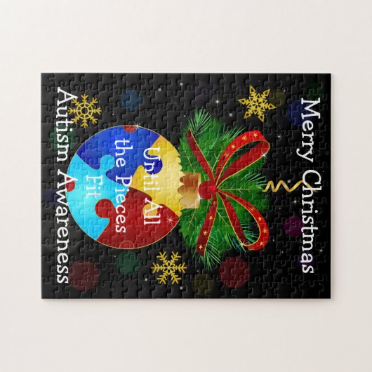 Autism Kerstmis Bauble Legpuzzel (Horizontaal)