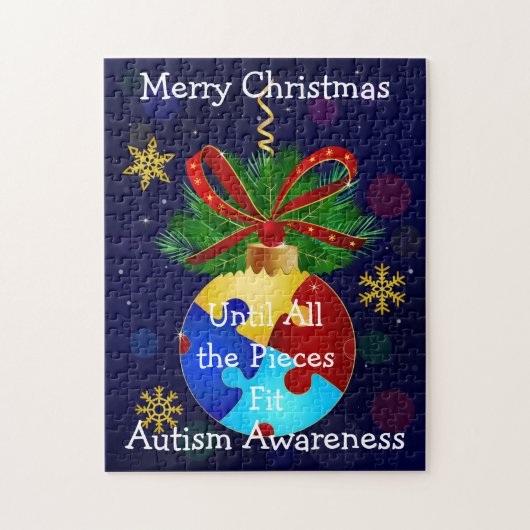 Autism Kerstmis Bauble Legpuzzel (Verticaal)