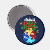 Autism Kerstmis Bauble Magneet (Voorkant / Achterkant)