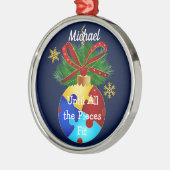 Autism Kerstmis Bauble Metalen Ornament (Links)