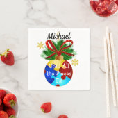 Autism Kerstmis Bauble Servet (Insitu)