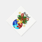 Autism Kerstmis Bauble Servet (Hoek)