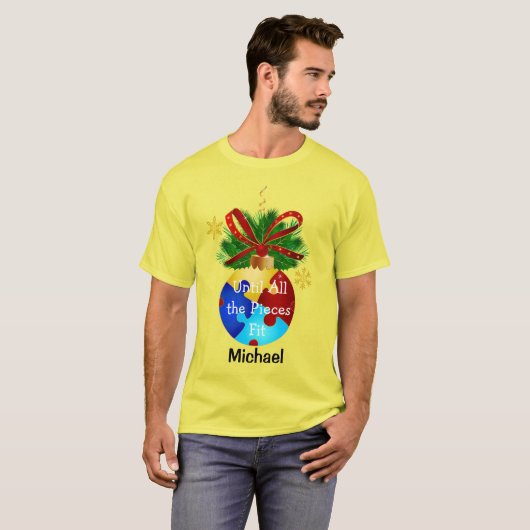 Autism Kerstmis Bauble T-shirt (Voorkant volledig)