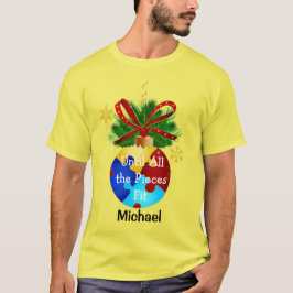 Autism Kerstmis Bauble T-shirt