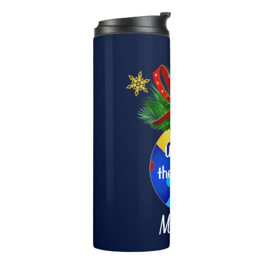 Autism Kerstmis Bauble Thermosbeker (Gedraaid links)