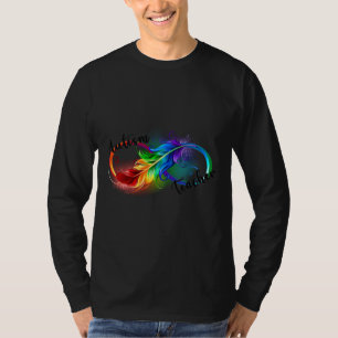 Autism leraar autisme regenbooginkteken ter herinn t-shirt