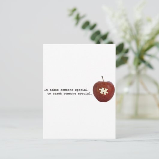 Autism-leraar Briefkaart (Staand voorkant)