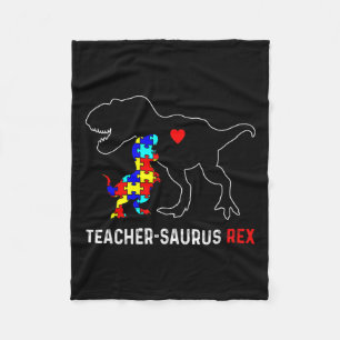Autism leraar Dinosaur leraar leraar Rex awarenes Fleece Deken