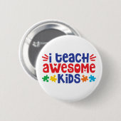 Autism-leraar | I GEWELDIGE KINDEREN Ronde Button 5,7 Cm (Voorkant /achterkant)