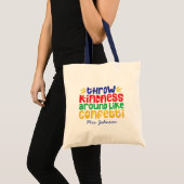 Autism-leraar | Kleurrijke persoonlijke indheid Tote Bag (Voorkant (product))