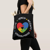 Autism leraar leraar leerling accepteert begrip li tote bag (Dichtbij)