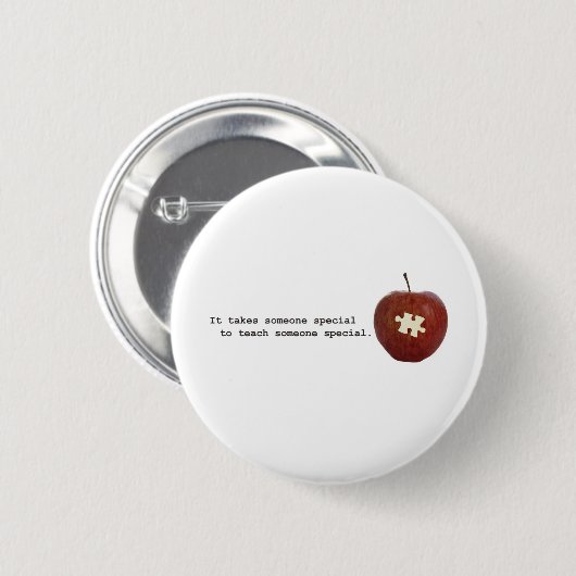Autism-leraar Ronde Button 5,7 Cm (Voorkant /achterkant)