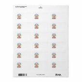Autism Lotus Flower Etiket (Full Sheet)