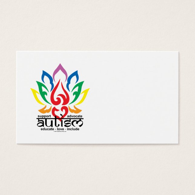 Autism Lotus Flower Visitekaartje (Voorkant)