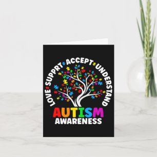 Autism Love Accepteert Support Autistic Autism Awa Kaart
