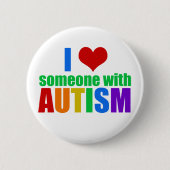Autism Love Ronde Button 5,7 Cm (Voorkant)