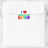 Autism Love Vierkante Sticker (Tas)