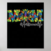 Autism Ma Life Leopard Sunflower Moederdag Poster (Voorkant)