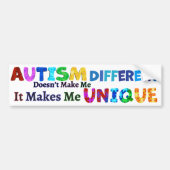 AUTISM maakt me UNIQUE Bumpersticker (Voorkant)