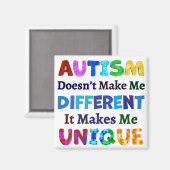 AUTISM maakt me UNIQUE Magneet (Voorkant / Achterkant)