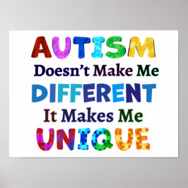 AUTISM maakt me UNIQUE Poster