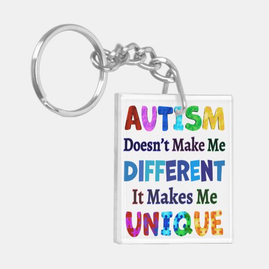 AUTISM maakt me UNIQUE Sleutelhanger (Voorkant Links)