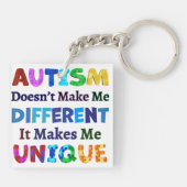 AUTISM maakt me UNIQUE Sleutelhanger (Achterkant)