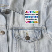 AUTISM maakt me UNIQUE Vierkante Button 5,1 Cm (In situ)