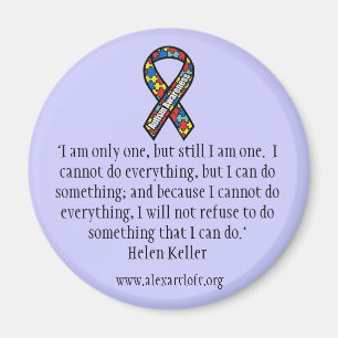 Autism Magnet met Helen Keller Gezegde