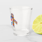 Autism mam - 1,5 oz hot Glass Shot Glas (Rechts)
