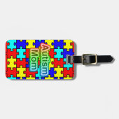 Autism mam aangepast bagagelabel (Voorkant horizontaal)