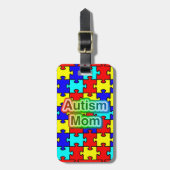 Autism mam aangepast bagagelabel (Voorkant verticaal)