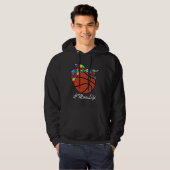 Autism mam Basketball Messy Bun Autism Awareness Hoodie (Voorkant volledig)