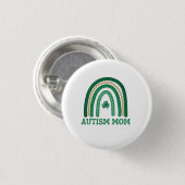 Autism mam Button, klein, 1¼ inch Ronde Button 3,2 Cm (Voorkant /achterkant)