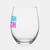Autism mam Cute Personalized Moederdag Gift Wijnglas Zonder Voet (Links)