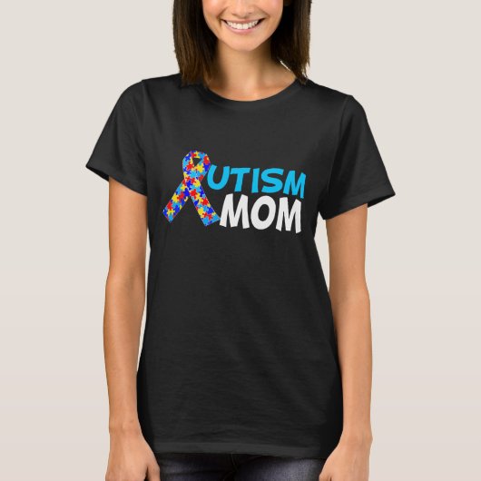 Autism mam Dark T-shirt (Voorkant)