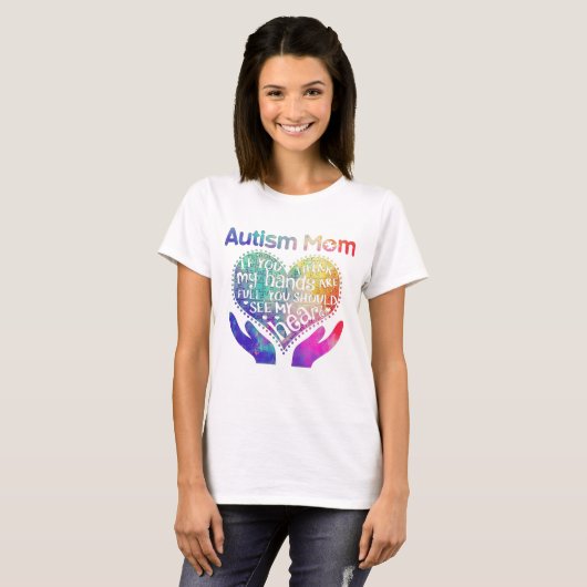Autism mam Gift for Moederdag T-shirt (Voorkant volledig)