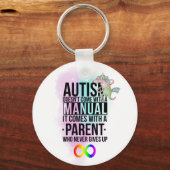 Autism mam Papa Parent Slogan - Neurodiversity Sleutelhanger (Voorkant)