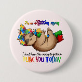 Autism Mam - Slote Ronde Button 7,6 Cm (Voorkant)