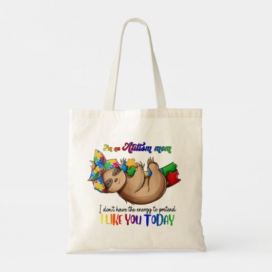 Autism Mam - Slote Tote Bag (Achterkant)