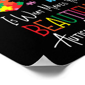 Autism Mam Son Kind Dochter Verschillend is Poster (Hoek)