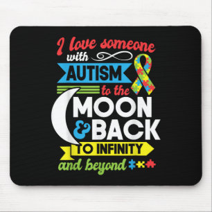 Autism mam Zuster Grandma I Love Iemand with Auti Muismat