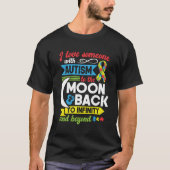 Autism mam Zuster Grandma I Love Iemand with Auti T-shirt (Voorkant)