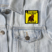 Autism Mama Always On The Job Button Pin (In situ)