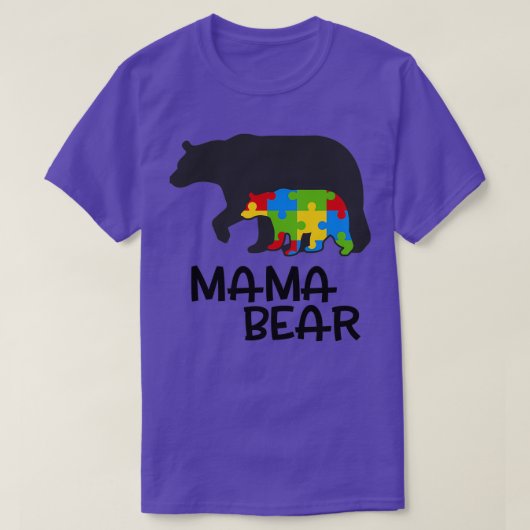 AUTISM MAMA-BEER T-SHIRT (Design voorkant)